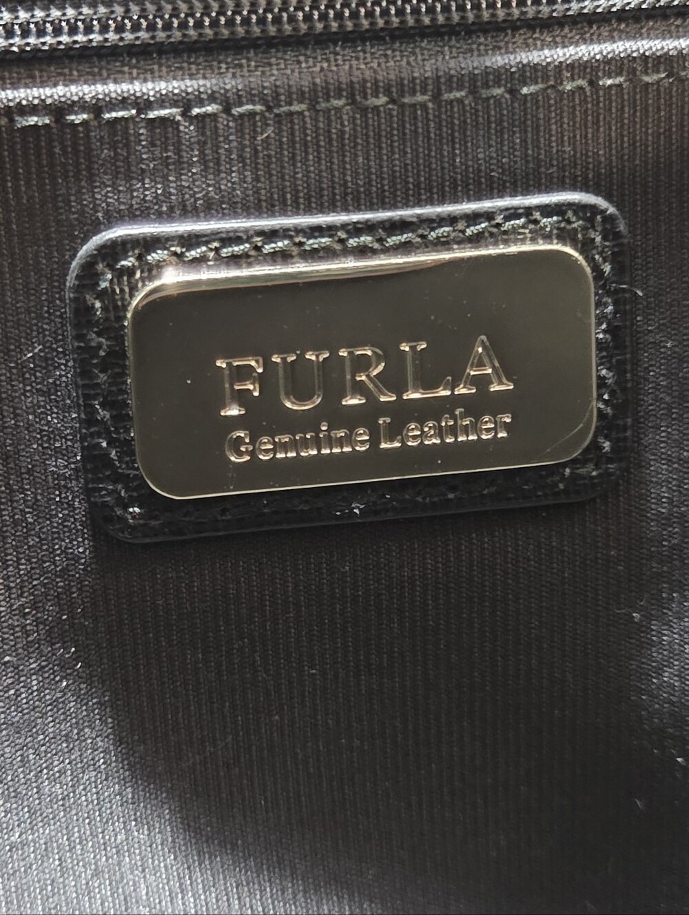 Furla Black Saffiano Leather Daisy Medium Tote Bag - Picture 9 of 14